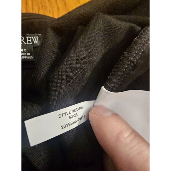 J.Crew Womens Skinny Trouser Pant Italian Ponte 4T Black HighRise Mario Bellucci - Picture 12 of 12